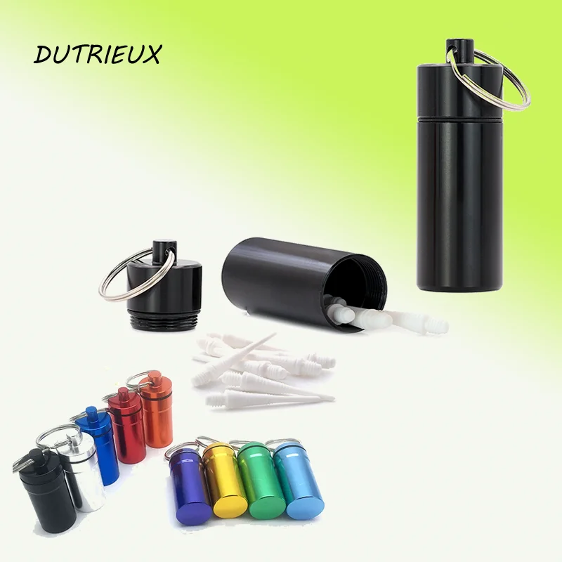 Soft Dart Tip Tip Storage Box Portable Carrying Case 10pcs Black Soft Dart Tip Waterproof Sealed Metal Barrel Dart Accessories
