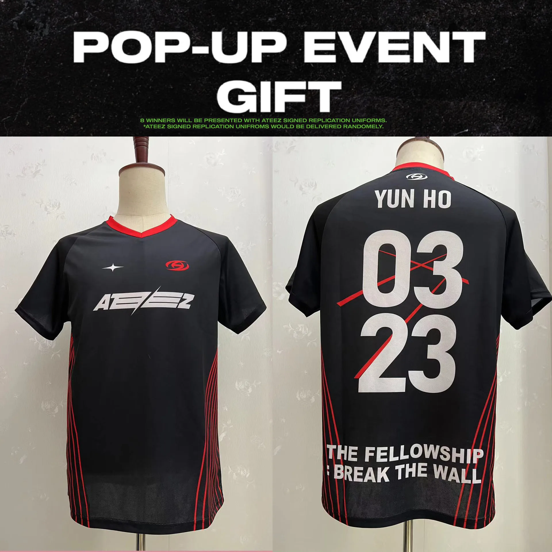 ATEEZ HONGJOONGベースボールTシャツ