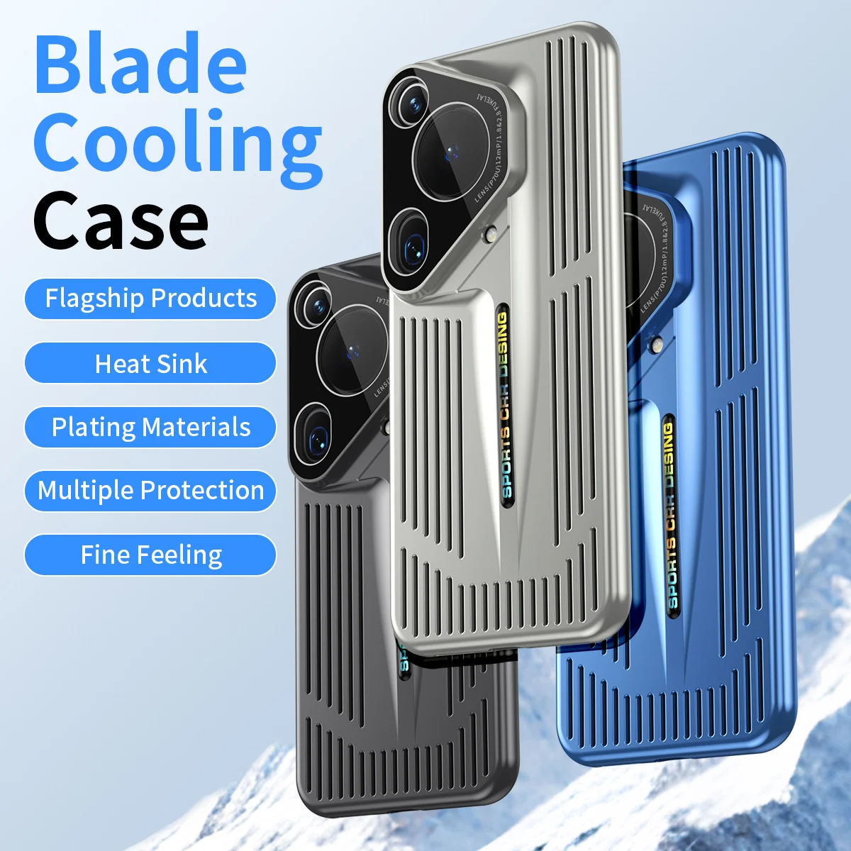 Luxury Blade Cooling Heat Dissipation Shockproof Phone Case