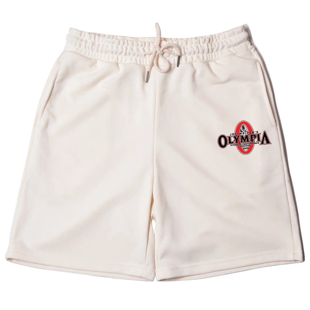 NEW 2022 OLYMPIA Gyms Fitness Mens Casual Shorts Running Short Gym Cotton Thick Elastic Waist Jogging Sport Men pants Sweatpants 2