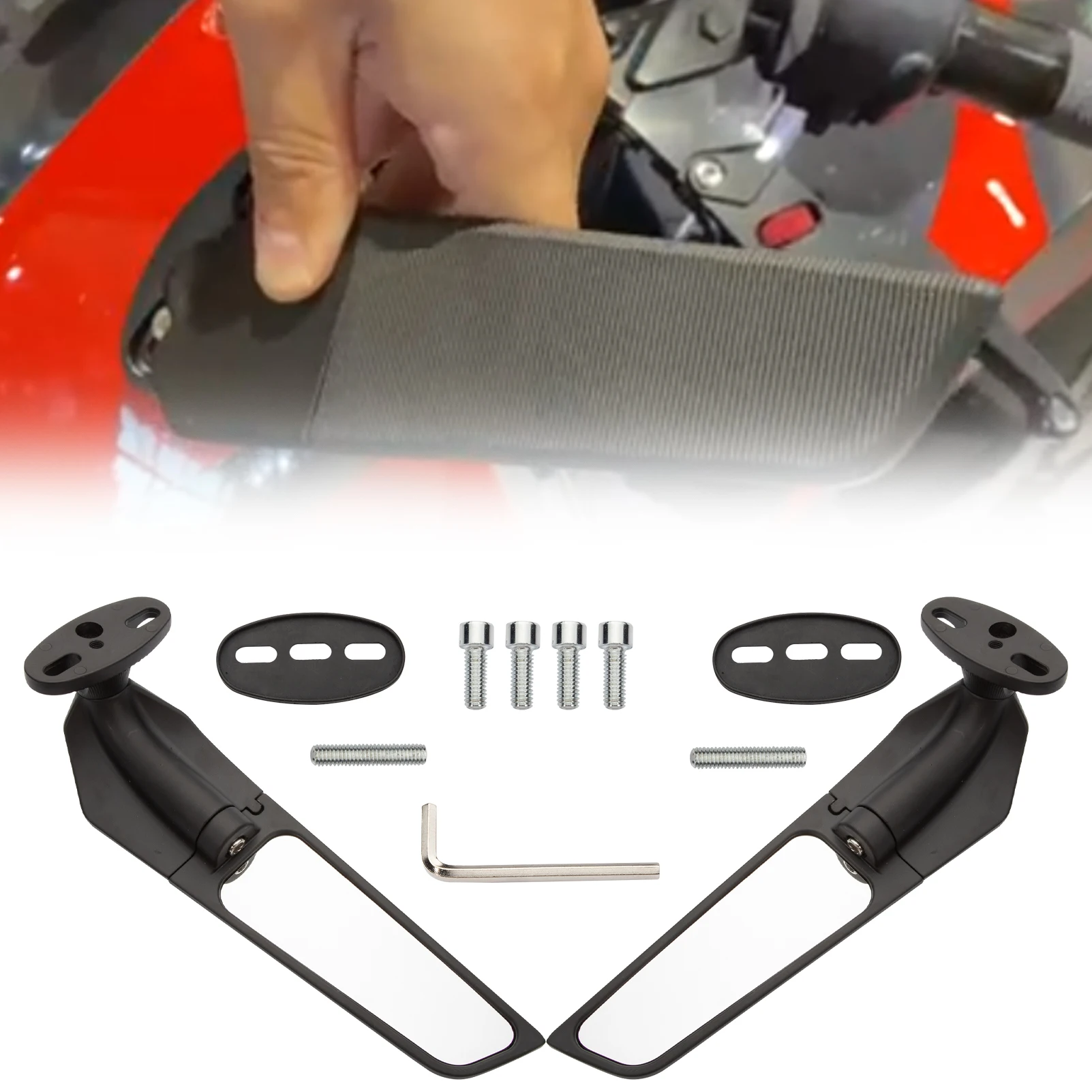 

Зеркало заднего вида с двойным вращением, обтекатели, черные гоночные мотоциклетные зеркала, совместимые с GSXR 600 750