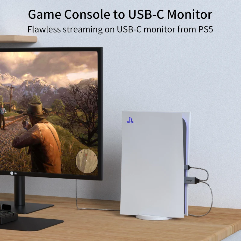 PS5 タイプC モニター接続に最適！4K60Hz対応Type-Cケーブルの実際の 