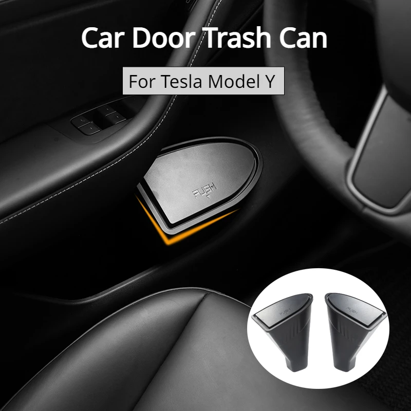 Tesla Model Y Rear Seat Storage Organizer with Removable Trash Bin