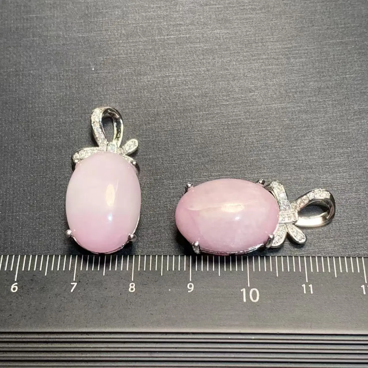 18*12 OVAL Natural Kunzite Pendant Necklace Fine Jewelry Handmade Stones Wholesale Healing Energy Gift Lucky Jewelry