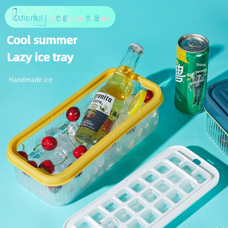 

Frozen ice cube mold press ice tray food silicone household ice box storage ice making artifact ice making mold