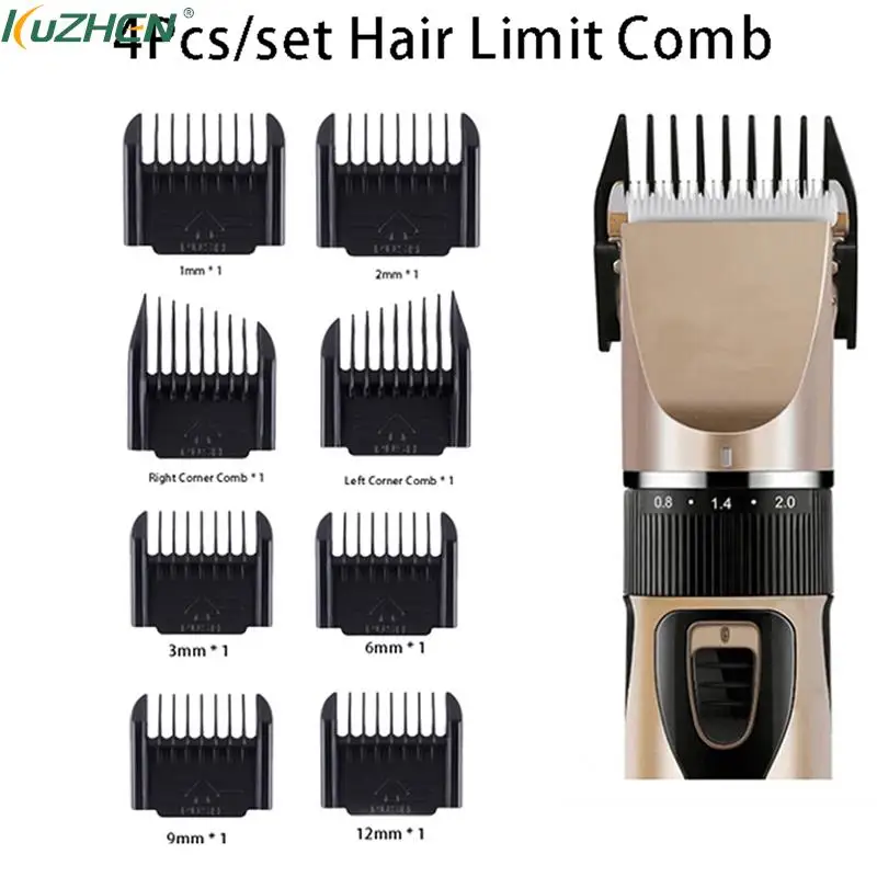 4Pcs/set Cutting Guide Comb Hairdressing Tool Set Professional Limit Comb Hair Trimmer Shaver