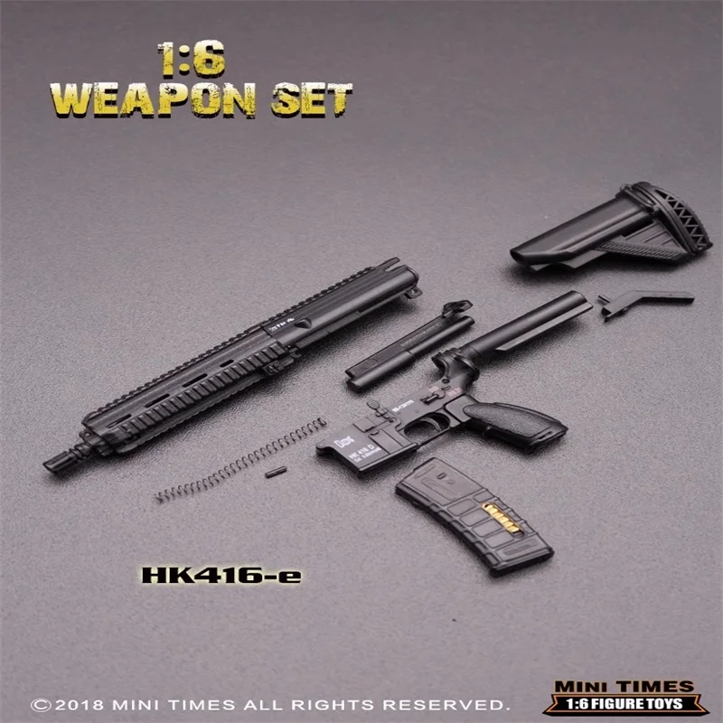 Little Mini Times Toys HK416 M4 1/6 Männlicher Soldat Plastik-Mini-Gewehrmodell Spielzeugzubehör Passend für 12'' Actionfiguren Auf Lager – Detail 9