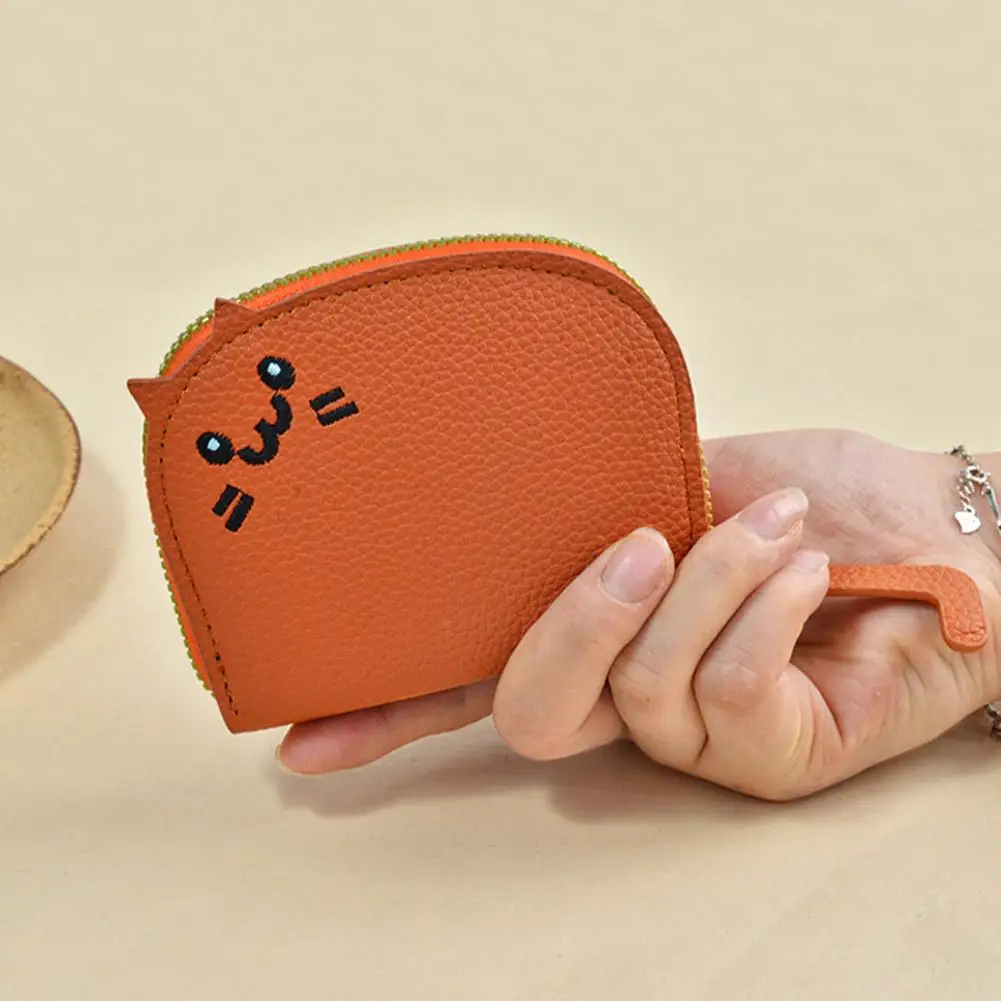 Fashion Cat Shaped Design Wallet Women's Multi-card Slots Holder Cute Faux Leather Coin Purse Creative ID Card Holder