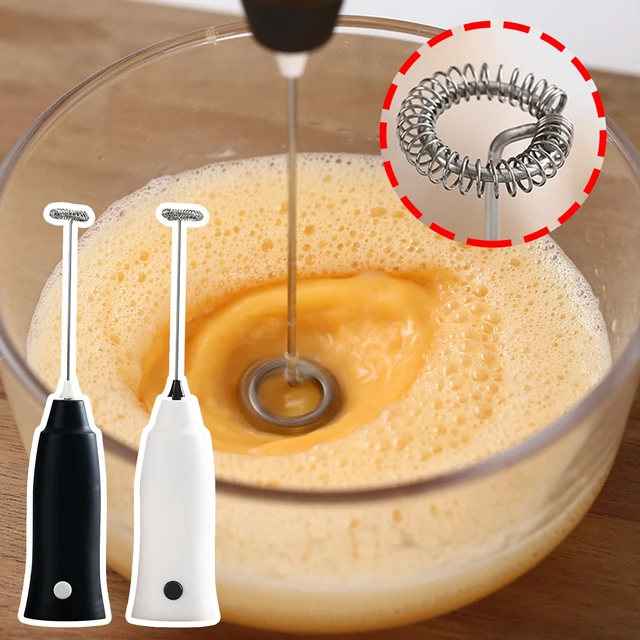 Mini-Electric Battery Egg Beater Milk Coffee Frother Cream Whisk Mixer  Handheld Kitchen Whisk Electric Hand-Held For Whipping - AliExpress