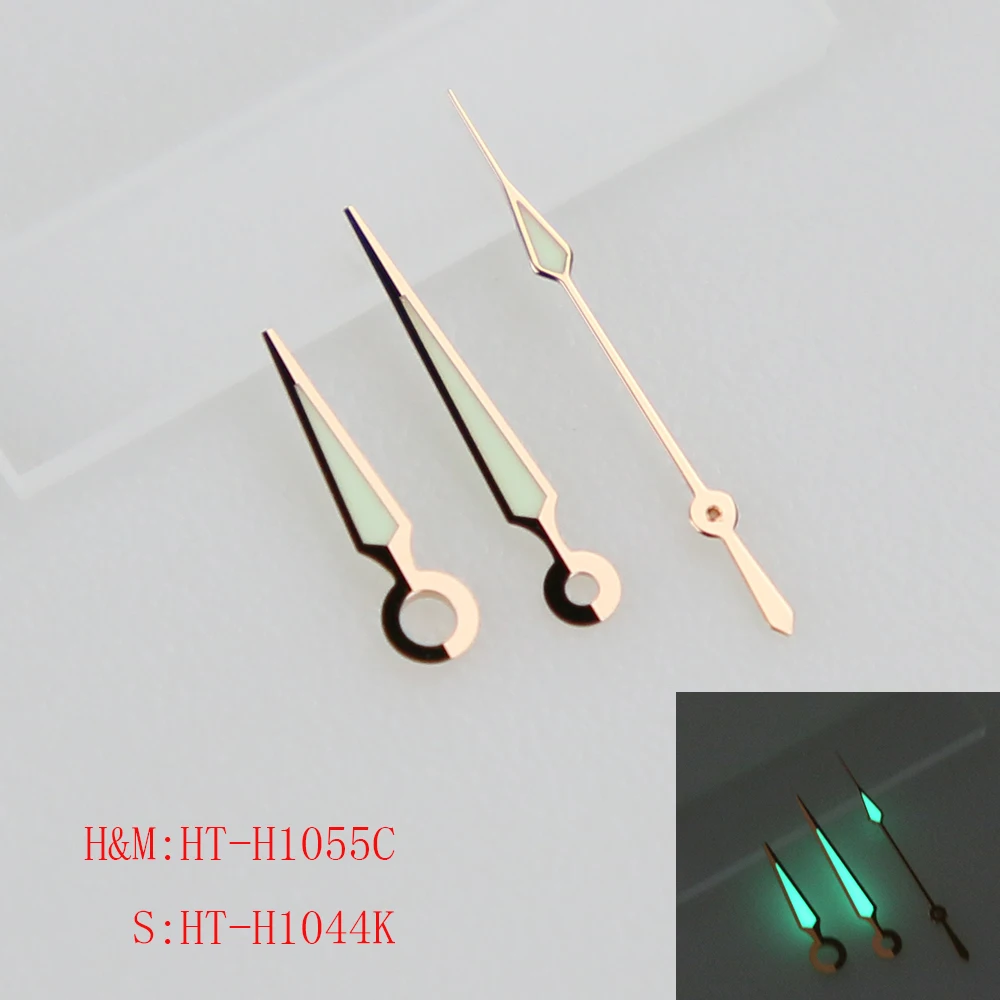 1055 Cut Face Super C3 Green Luminous Fit NH34 35 36 38 70 Automatic Movement SKX007 Watch Hands