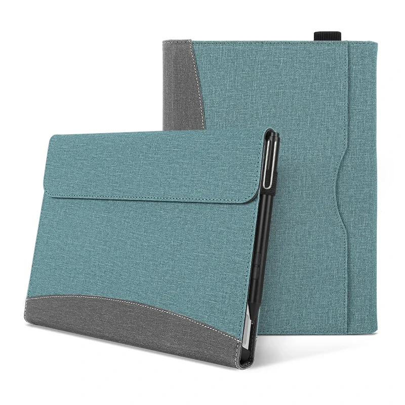 

Exquisite Splicing Cloth Wove Tablet Case for Microsoft Surface Pro 9 8 7 Plus 6 5 4 Go 2 3 Laptop Sleeve Notebook Cover Stand