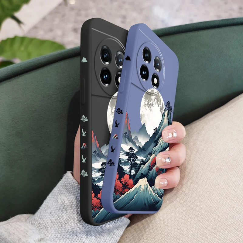 Smoke Mountain Liquid Silicone Phone Case Cover
