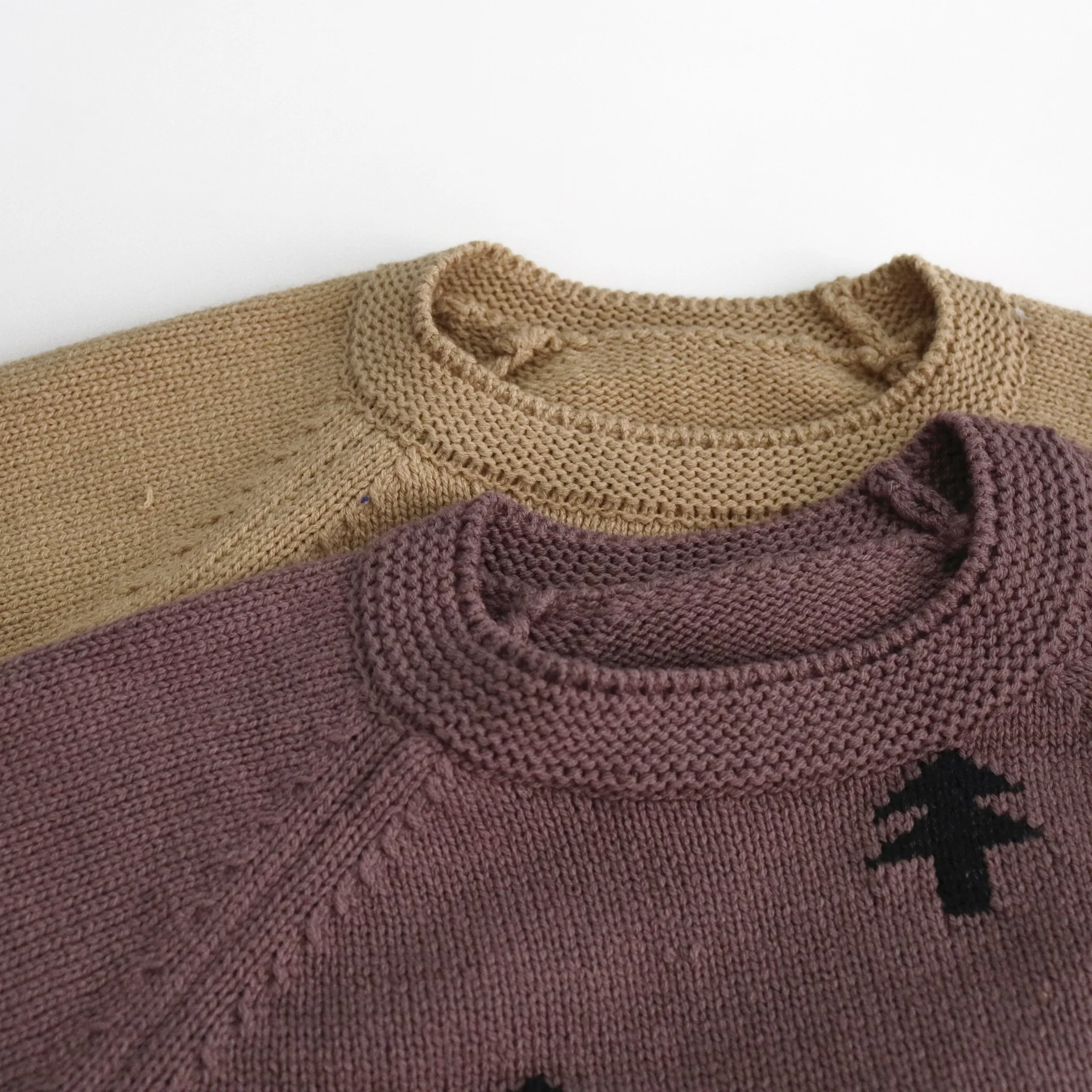 Kids Long Sleeve Sweaters Korean Style Boys Girls Pullover