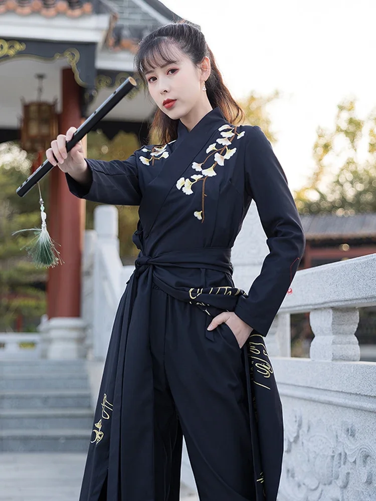 Oriental Woman Chinese Traditional Hanfu Clothing Japanese Samurai Cosplay Costume Ancient Tang Suit Swordsman Gown Robes Kimono