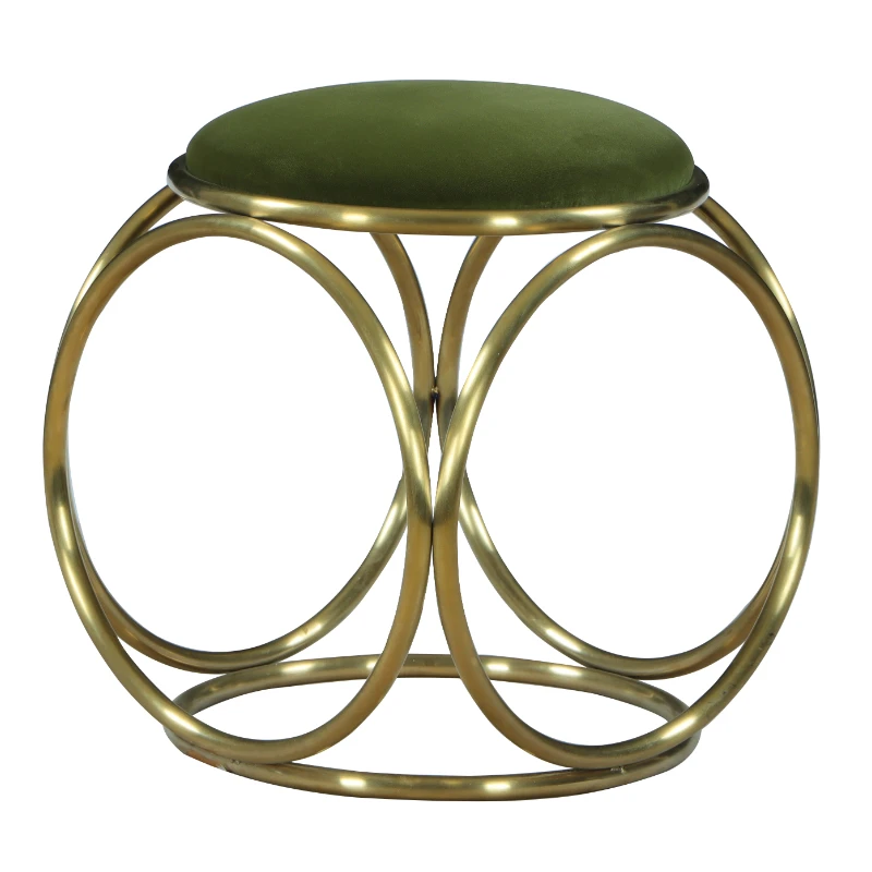 

Nordic Small Chair Stool Personality Fashion Creative Ottoman Stool Velvet Modern Minimalist Luxury Round Stool