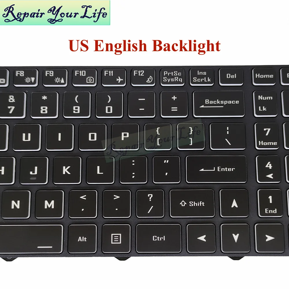 Notebook pc Eua ru Russo Inglês Teclados Backlight para Gigabyte G5md Ax201ngw G5gd G7md G7gd G5kc G7kc Gaming Laptop Parts - Imagem 5