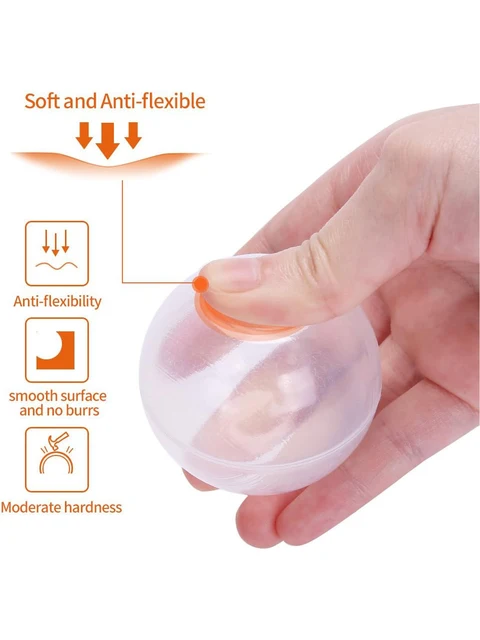 Thicken Crush Proof 5.5cm 100pcs Plastic Ball Pit Balls Multicolor Pearl white and Transparent for Kids Play with Bag 4