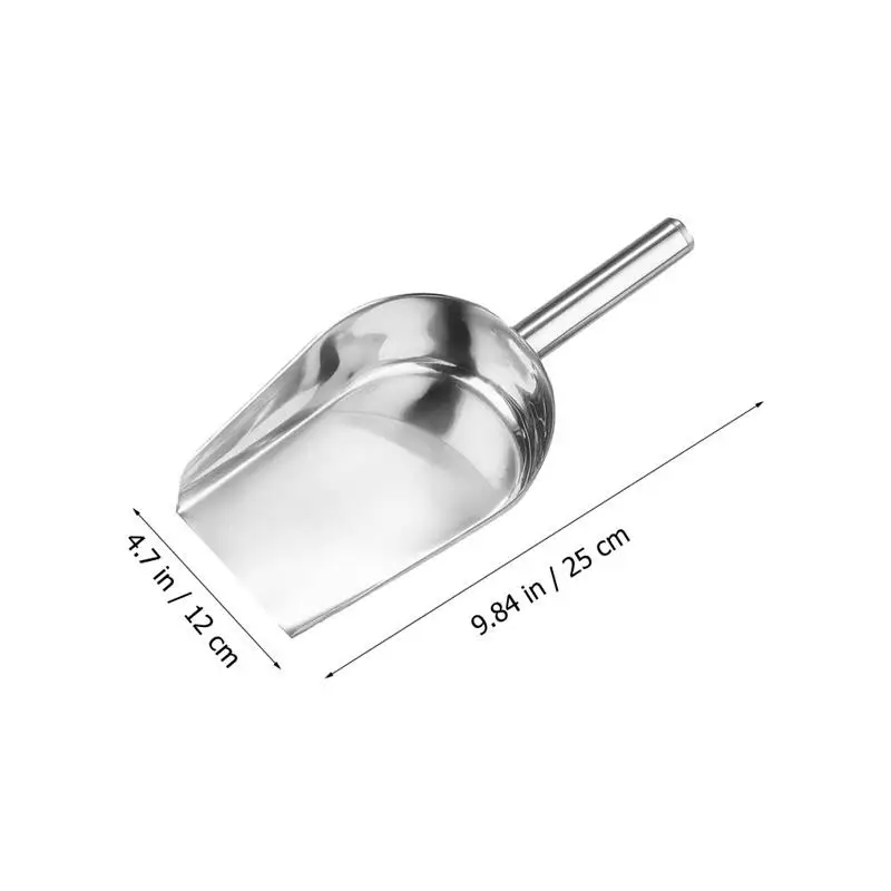 2pcs StainlessSteel Scoop Kitchen Candy Flour Nut Dry Bar et Party Grain Food Scoop Home Storage