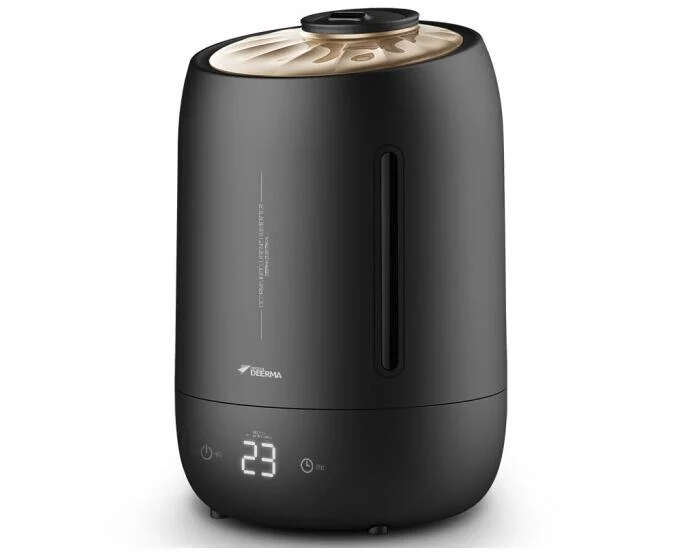 Deerma DEM-F600 5L ofis mini hava nemlendirici ev sessiz siyah Ultrasonik atomizasyon sis Aromaterapi kutusu ev led