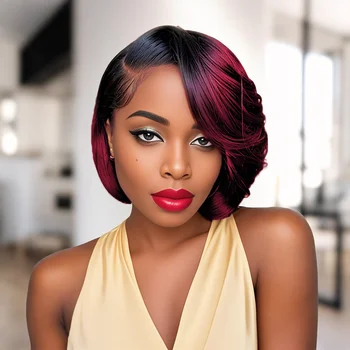 Pixie Cut Wig 13X4 Lace Frontal Human Hair Wigs for Women Straight Short Bob Wig Transparent  Lace Wig Pre plucked Human Hair 1