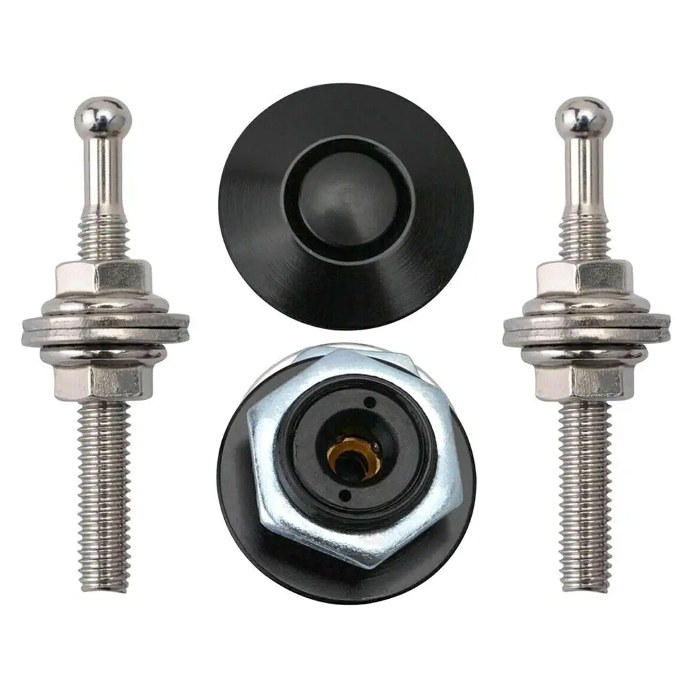 Hood Pins Lock 1Pcs Universal Quick Release Push Button Latch Clip Body Kit Front Bumper Hood Pin Aluminum Car Accessory Engine Bonnet Lock