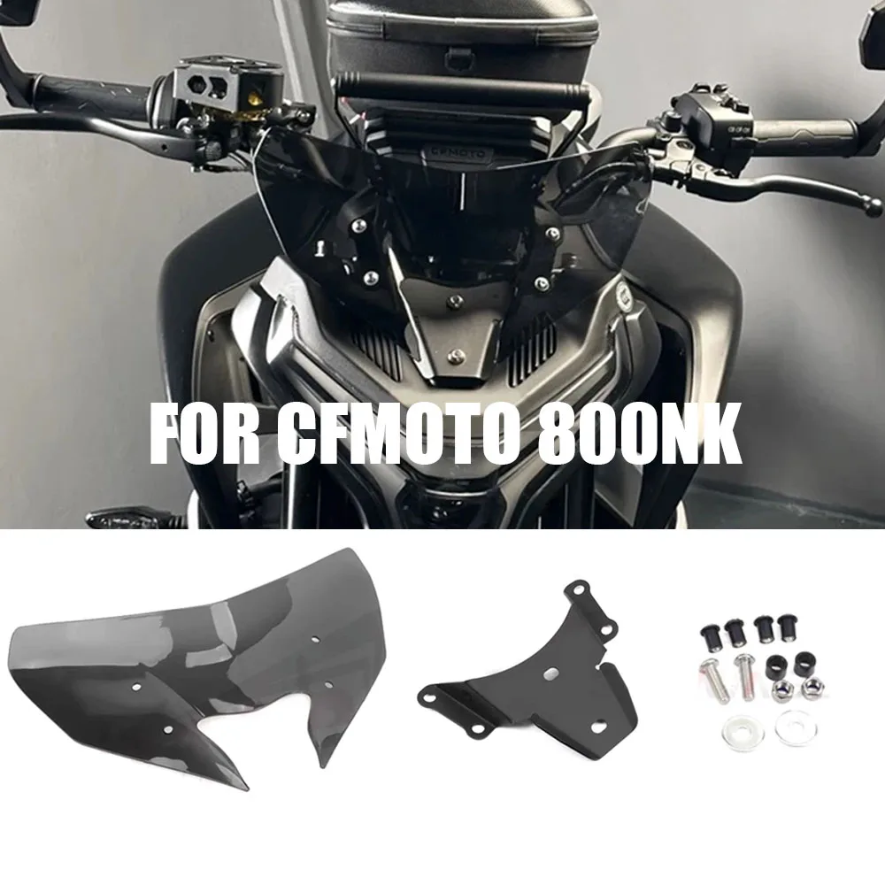 

For CFMOTO 800NK NK 800 NK800 Motorcycle Sports Visor Windscreen Windshield Windscreen With Mounting Bracket Deflector