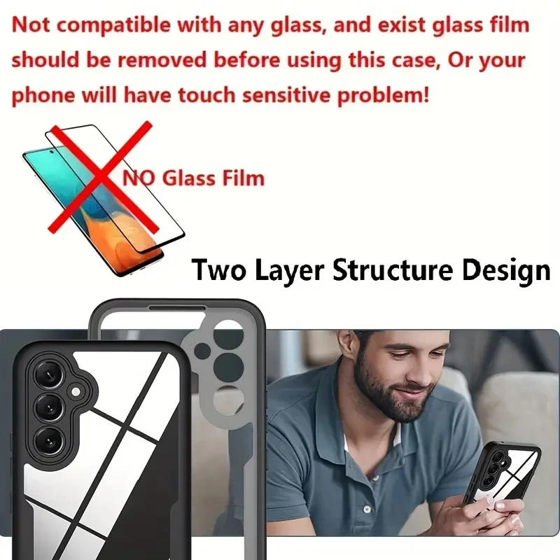 Ultra-Clear 360° Shockproof Phone Case - Transparent Full Body Protection Cover