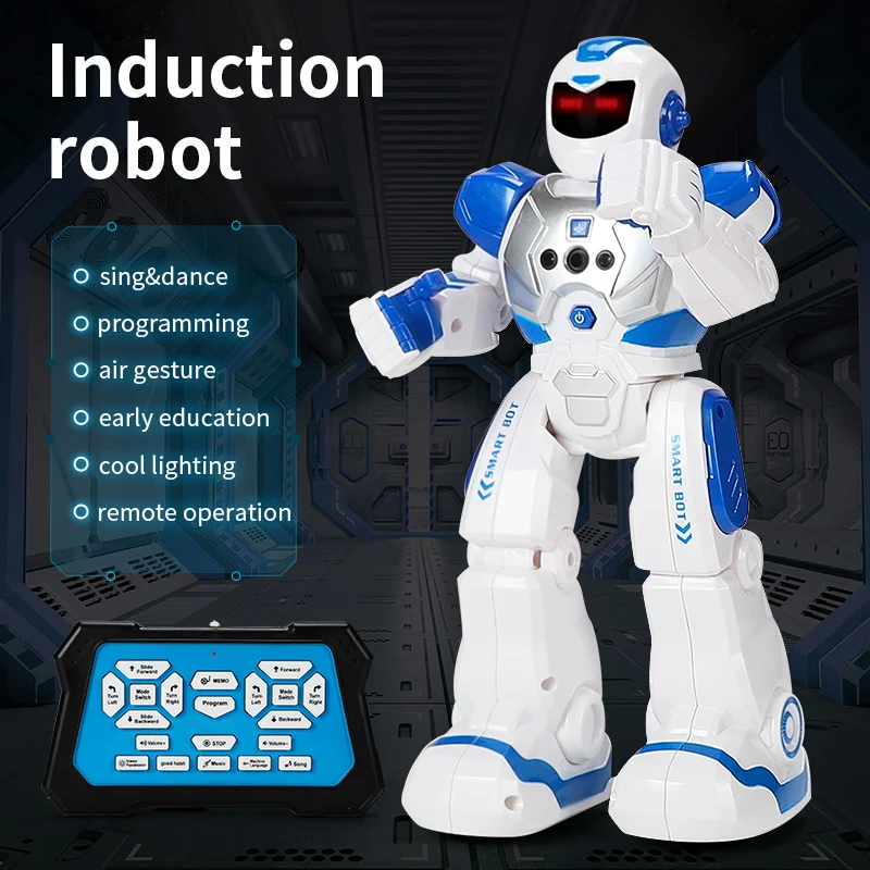 Robot Toys RC Robot for Kids Rechargeable Intelligent Programmable Robot  with Infrared Controller,Remote Control Robots Gesture Sensing Robot, Interactive Walking Singing Dancing 