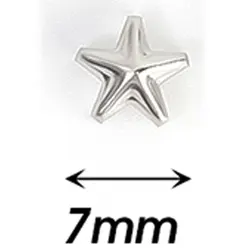Silvery Star Rivets: Punk DIY Craft Accessories for Clothing and Leather Decor (7MM)