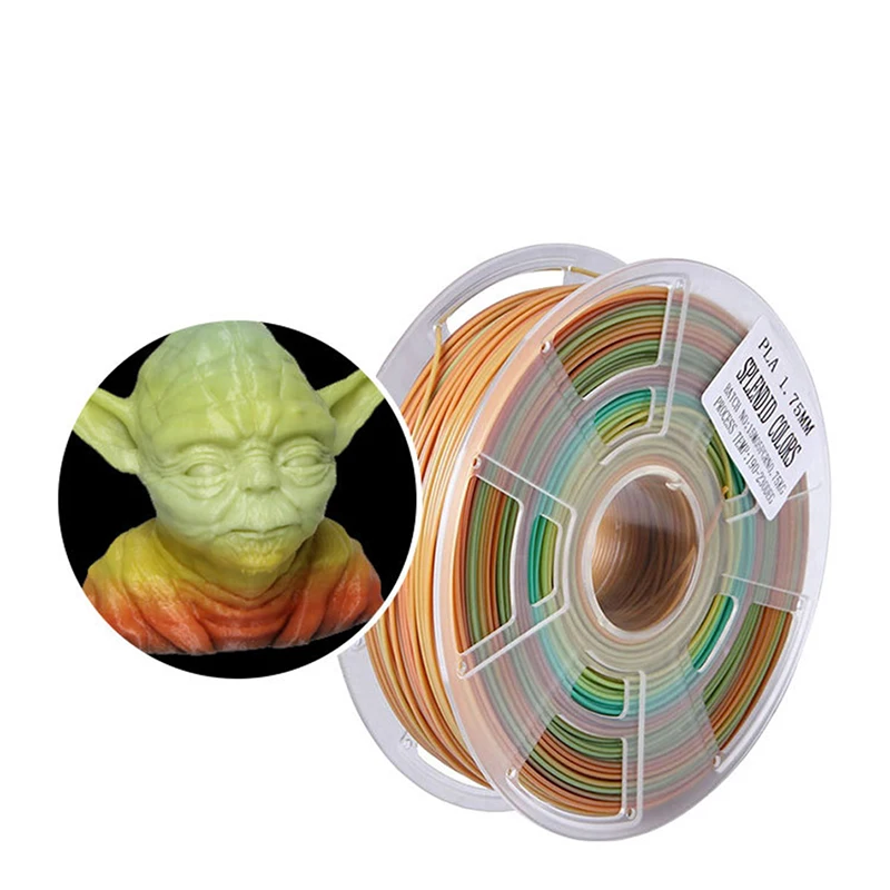 

1.75mm PLA Rainbow 3D Printer Filament Sublimation Peacock Color 3D Printing Materials 1kg/500g/250g Plastic Polychrome Filament