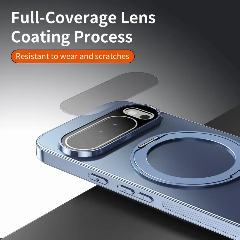 Luxury 360° Magnetic Wireless Charging Armor with Electroplating Matte Cover