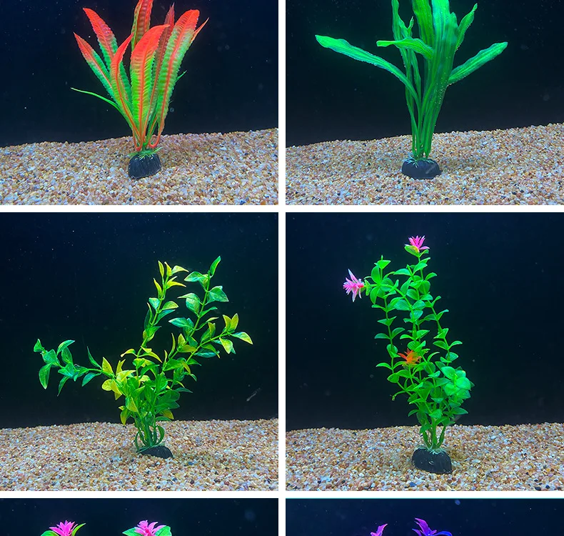 1-5 Simulation Artificial Plants Aquarium Decor Plastic Underwater Weed Grass Aquarium Accessories Fish Tank Decoration Ornament