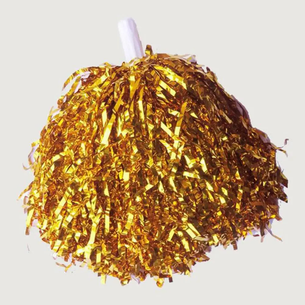 Description Picture 5 of itemLightweight Dance Pom Poms Cheerleader Pompoms Set for Sports Events Dancing Atmosphere Props 2pcs Non-slip Handle Hand Flowers
