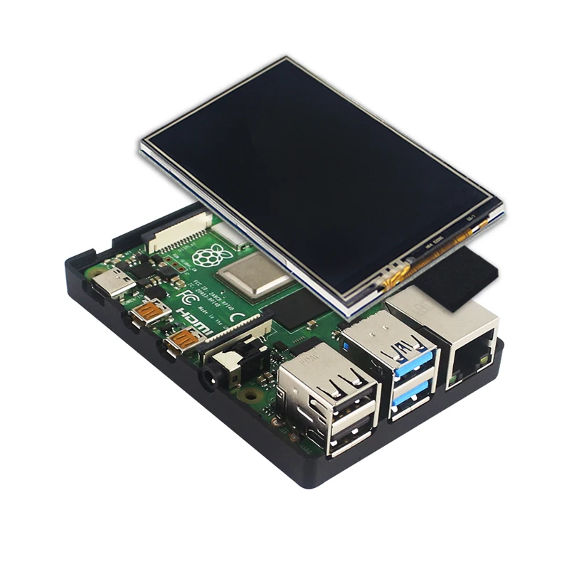 Raspberry Pi 4 Model B 3.5 inch TFT Touch Screen 480x320 LCD Monitor ABS Case Touch Pen For Raspberry Pi 4 Model B 3B+ 3B computer secondary screen,computer monitor,touch screen display