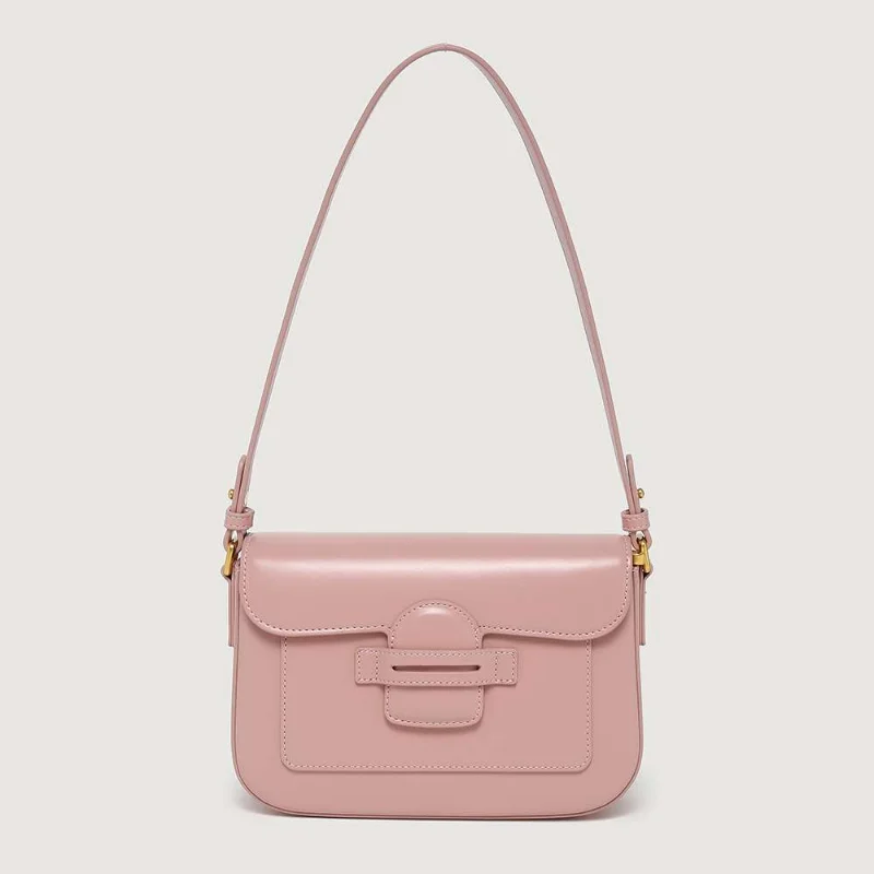 LOERSS Underarm Bag for Women's Small Square Bag Leather Commuting Shoulder Bag Versatile Handbag Female Casual Saddle Bag