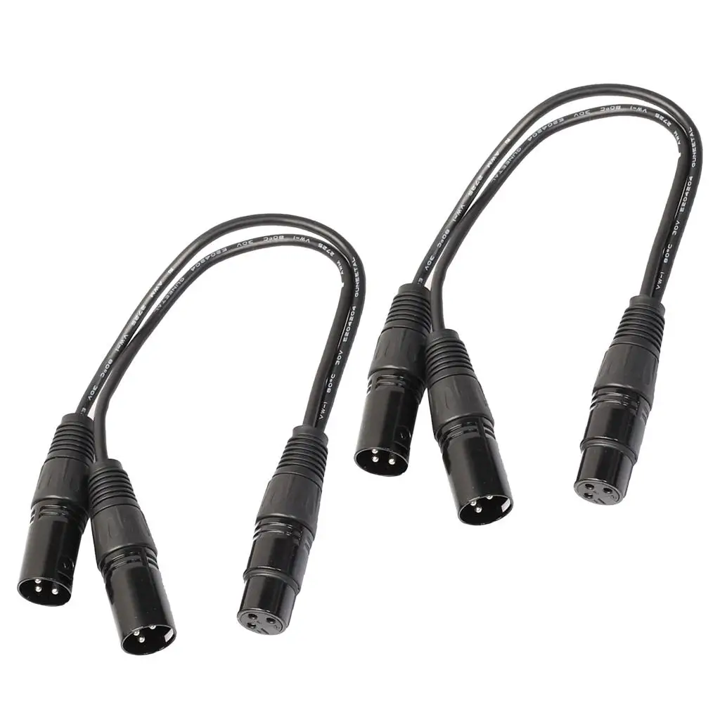 XLR 마이크 케이블 3핀 Y 스플리터 오디오 패치 커넥터 스튜디오 마이크 DJ 믹서용 아연 합금 내구성 어댑터