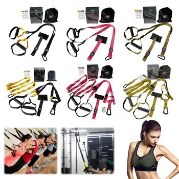Suspension Trainer System Resistance Trainer Fitness Straps Multi-Function Bodyweight Resistance Bands for Full Body Workout 1