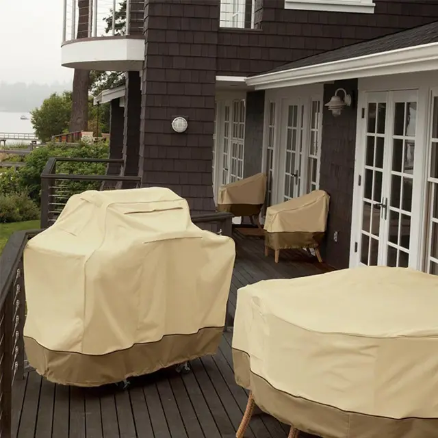 600D Oxford Cloth Barbeque Cover Vízálló Esővédő Weber Nagy Teherbírású Grill Burkolat Kültéri Uv -Ellenálló Bbq Burkolata - Image 6