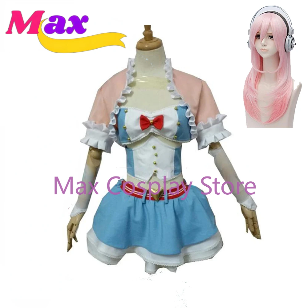 

Max Cos Anime Super Sonico Cosplay Costume 10nd Birthday Party Figure Outfit Costume Made