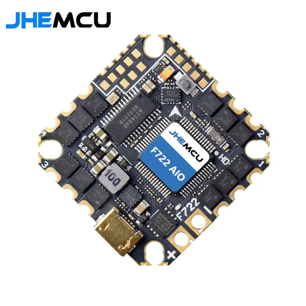 JHEMCU GHF722AIO-HD F722 AIO 40A ESC 2-6S Contrôleur de Vol FPV