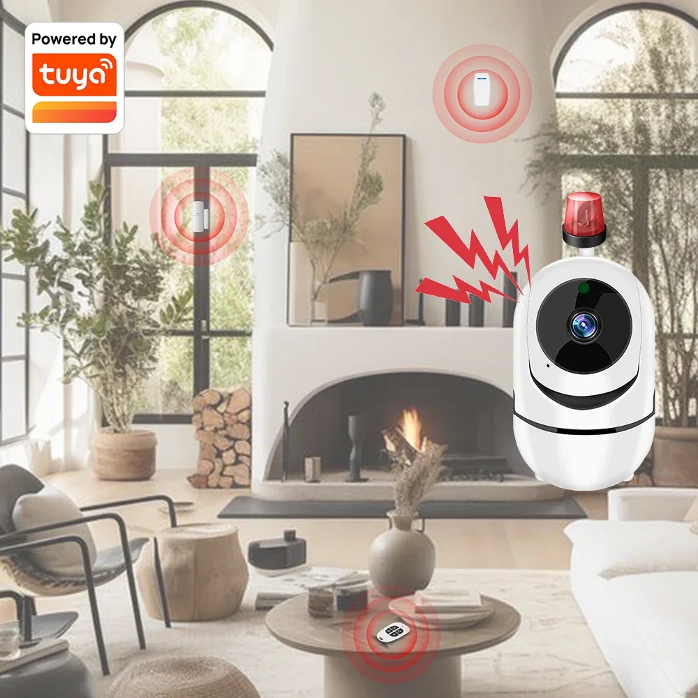 Tuya Smart Home Camera Hub Wifi Alarm System 433mhz Burglar Security Alarm Siren Smart Life App Control Wireless Home Alarm Kits images - 6