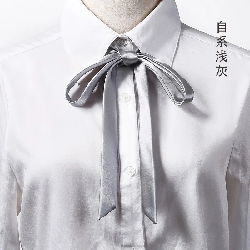 Koreanische kleine Krawatte, Fliege, College-Stil, Schuluniform, Hemd, Accessoires, Herren- und Damen-Langabschnitt, Luftschlangen, Kragen, Blumen – Detail 10
