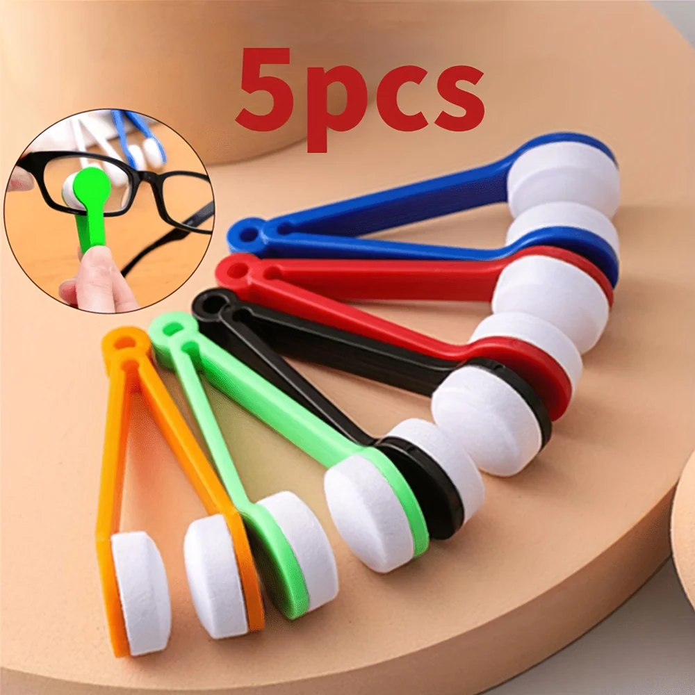 5/10pcs Glasses Cleaning Set - Portable Travel Package with Microfiber Cloth and Double Sided Brush To Keep Glasses Flawless