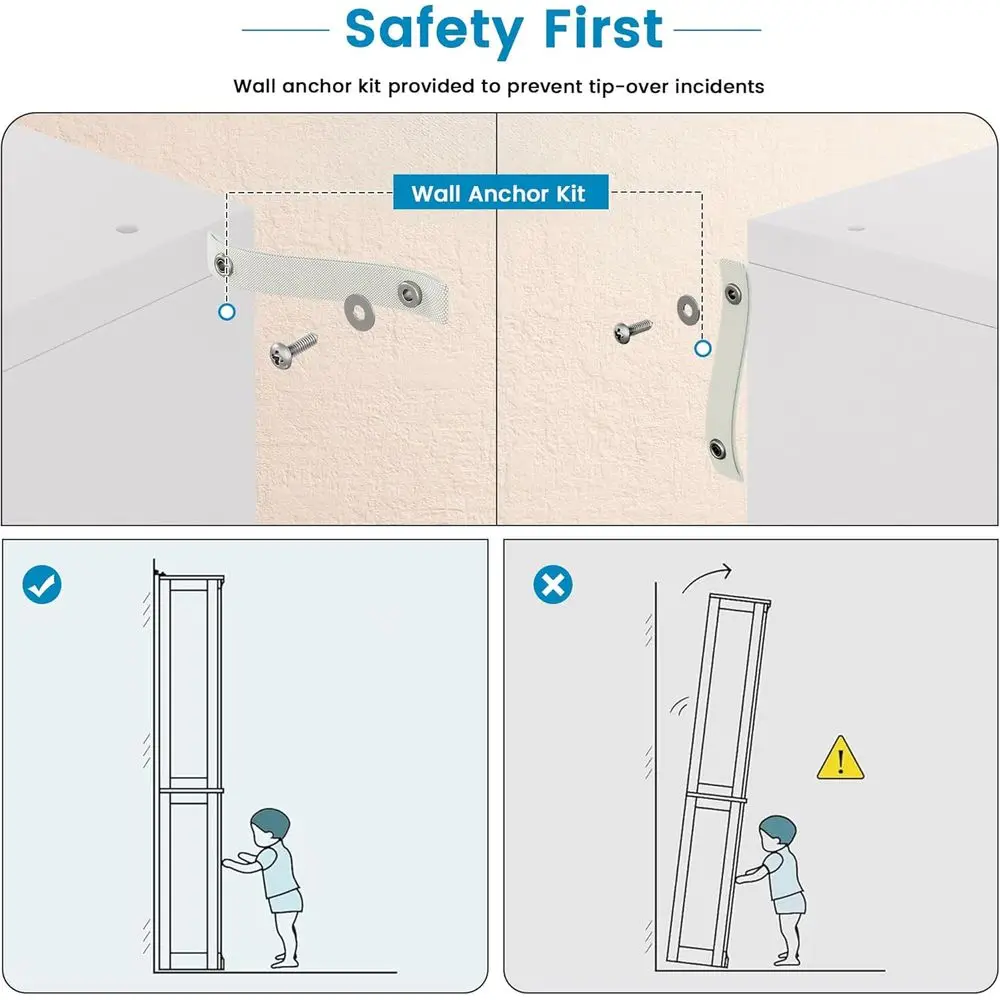 6-Tier Tall Bookshelf with Ample Storage 6