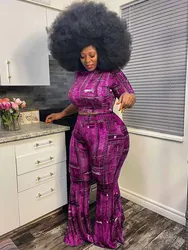 Summer Plus Size Women Clothing Two Piece Set Short Sleeve Tshirts and Pants Sets Sexy Outfit Wholesale Bulk Dropshipping
