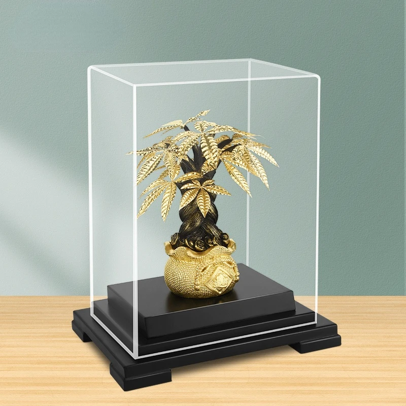 

Feng shui decorations Money tree Statue Lucky wealth Fortune Tree Gold foil Ornaments Lucky trees Home Office Decoration Gifts