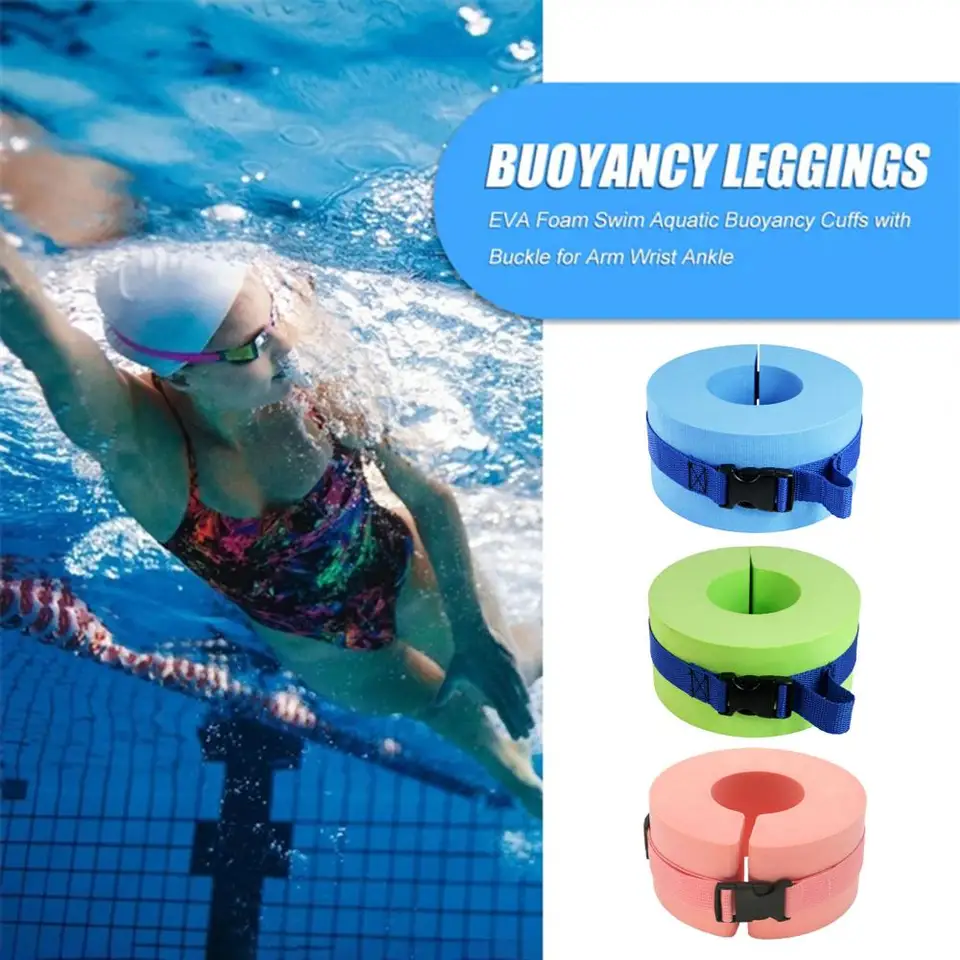 Polsini Galleggianti Per Acquagym - Caviglie E Braccia, Con Fibbia Rapida, Blu