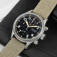 Militado VK61 VK67 montre chronographe à Quartz 39mm 316L boîte en acier inoxydable 3 cadran étanche 100M montre militaire multifonction 1