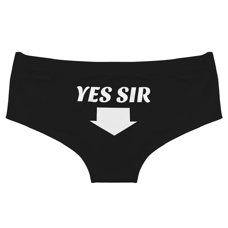 DeanFire YES SIR Funny Print Super Soft Low Rise Women's Novelty