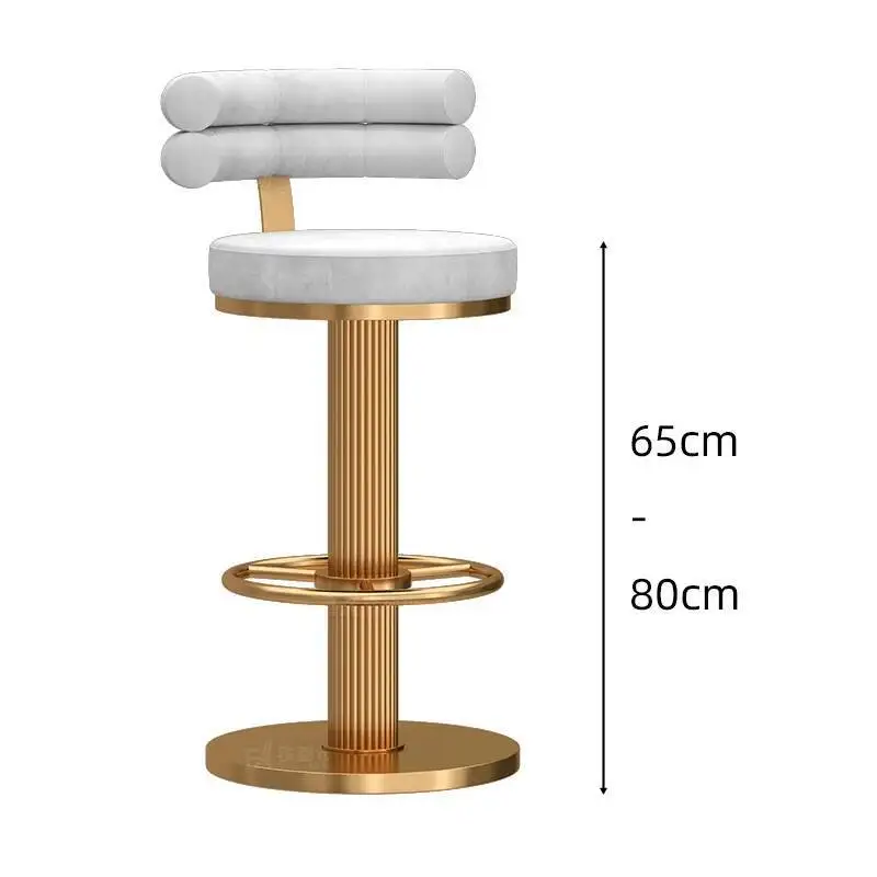 Backrest Chair Bar Stools Designer Aesthetic Swivel Nordic Stools Height Adjustable Taburete Alto Cocina Bar Furniture